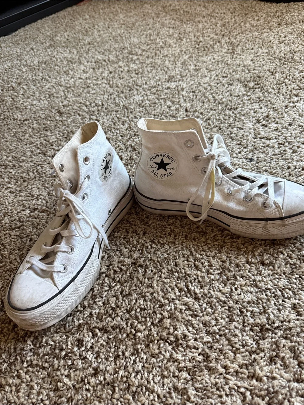 Converse White High-Top Canvas Sneakers